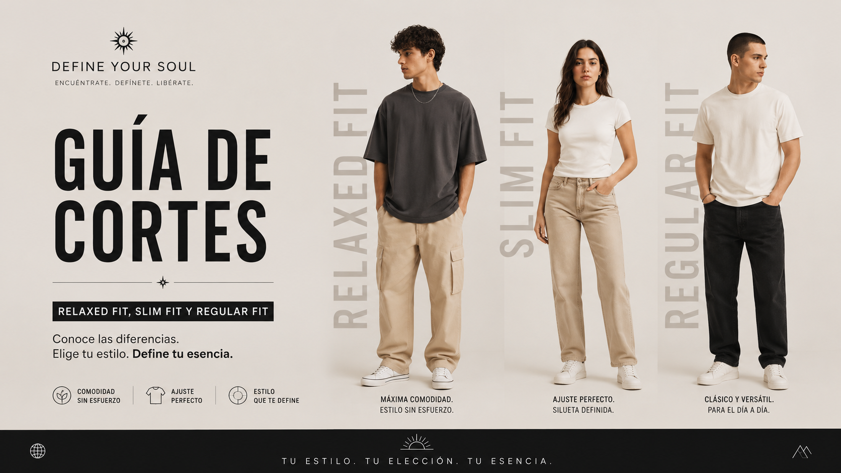 Relaxed, Slim o Regular Fit: la guía definitiva de nuestros 3 cortes
