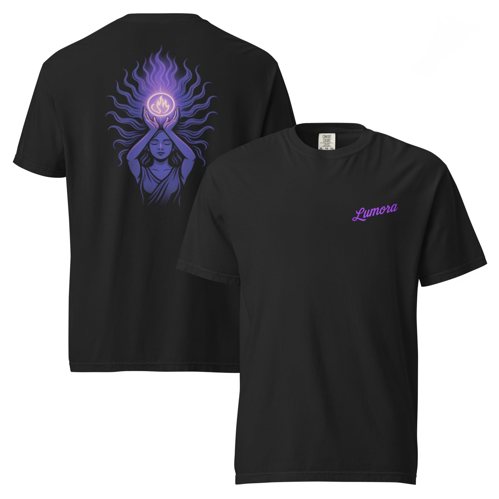 Camiseta LUMORA Alma de Luz hombre  serigrafía trasera — Define Your Soul